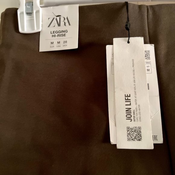 NWT Zara ARMY GREEN leggings/pants BRAND NEW, perfect for the Fall! GREAT FIND!! - Picture 4 of 4